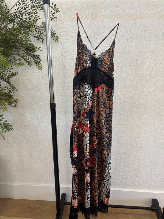 Free People Dresses & Skirts - Free People Black Floral Midi Slip Dress